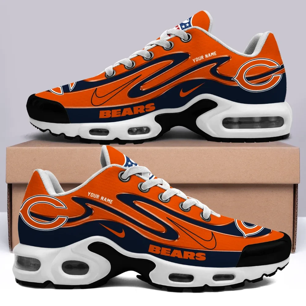 Chicago Bears Personalized Name Team Mix Colors V2 TN Air Max Shoes Air Cushion Sneakers