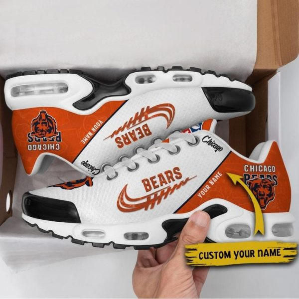 Chicago Bears Personalized Name Team Mix Colors Wing Logo TN Air Max Shoes Air Cushion Sneakers