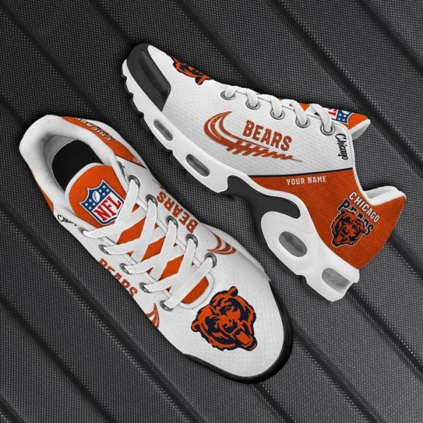Chicago Bears Personalized Name Team Mix Colors Wing Logo TN Air Max Shoes Air Cushion Sneakers