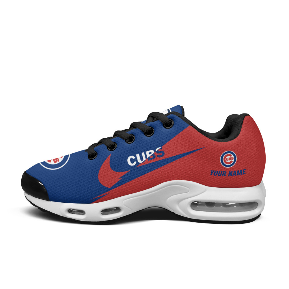 Chicago Cubs Personalized Name Team Logo Wings Of God Pattern TN Air Max Shoes Air Cushion Sneakers