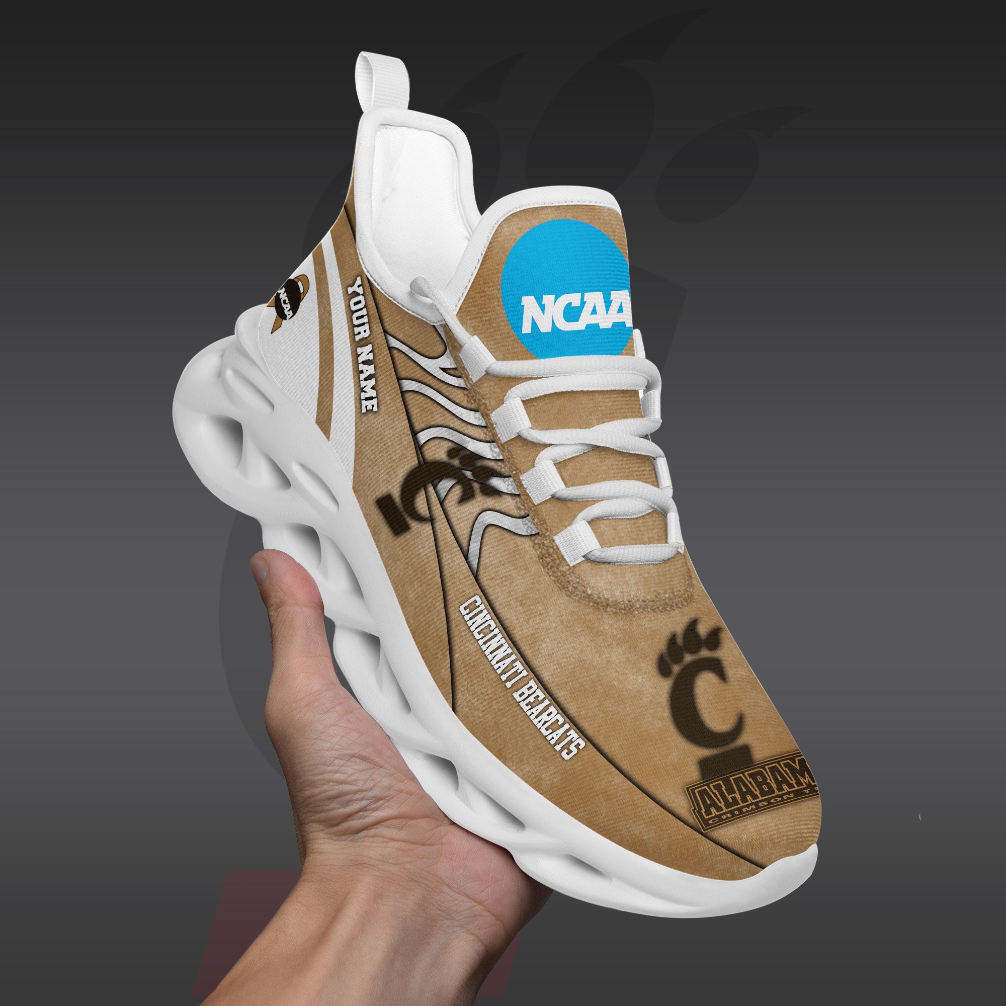 Cincinnati Bearcats Black Max Soul Shoes 2025 Versions Custom Your Name And Number 312
