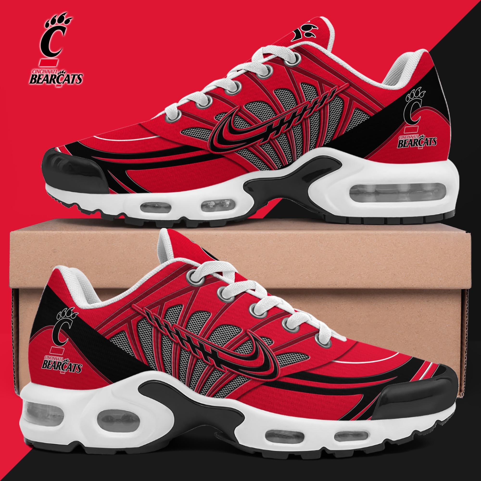 Cincinnati Bearcats TN Shoes 2025 Version Custom Name 135