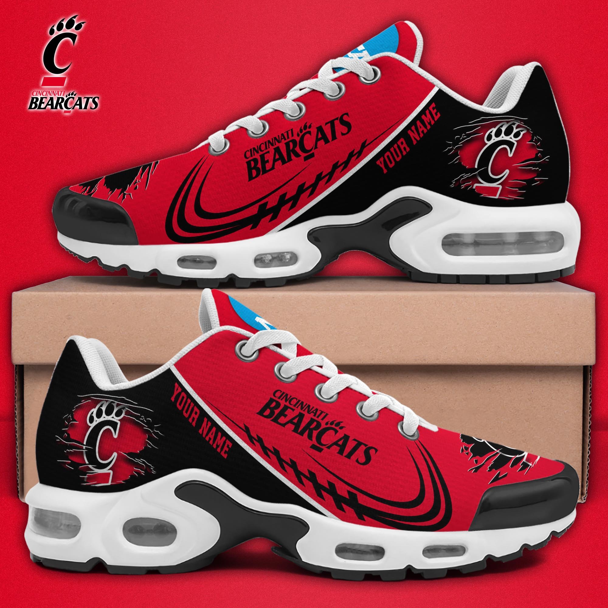 Cincinnati Bearcats TN Shoes 2025 Version Custom Name 