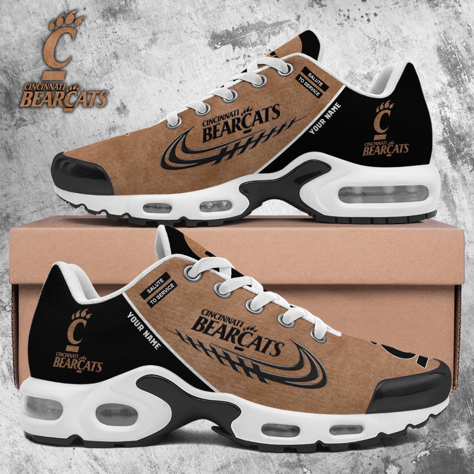 Cincinnati Bearcats TN Shoes 2025 Version Custom Name, Shoes For Football Fans, Fan Gifts PH637