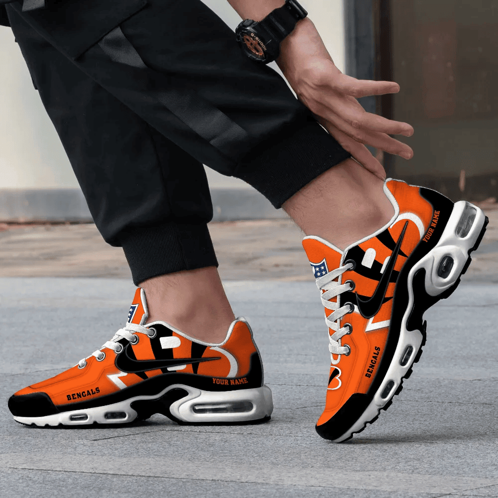 Cincinnati Bengals Personalized Name Team Mix Colors V1 TN Air Max Shoes Air Cushion Sneakers