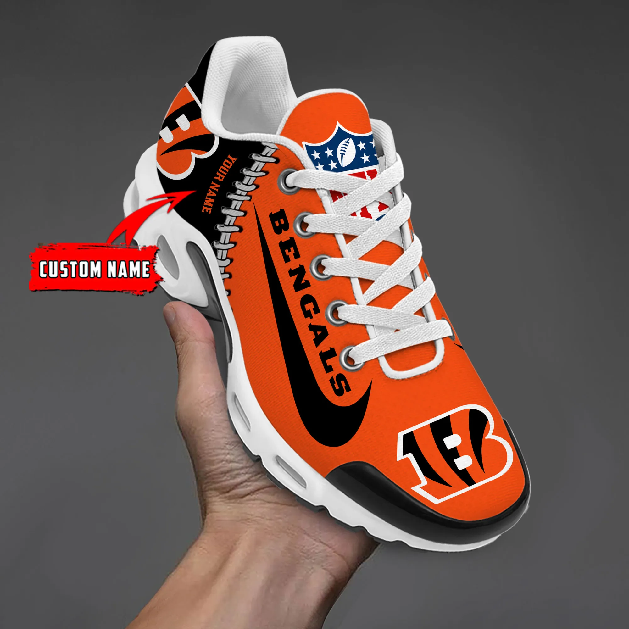 Cincinnati Bengals Sport Team TN Air Max Shoes Air Cushion Sneakers 262ZR-2047