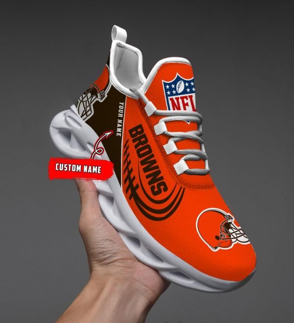 Cleveland Browns Black Max Soul Shoes 2025 Versions Custom Name 630