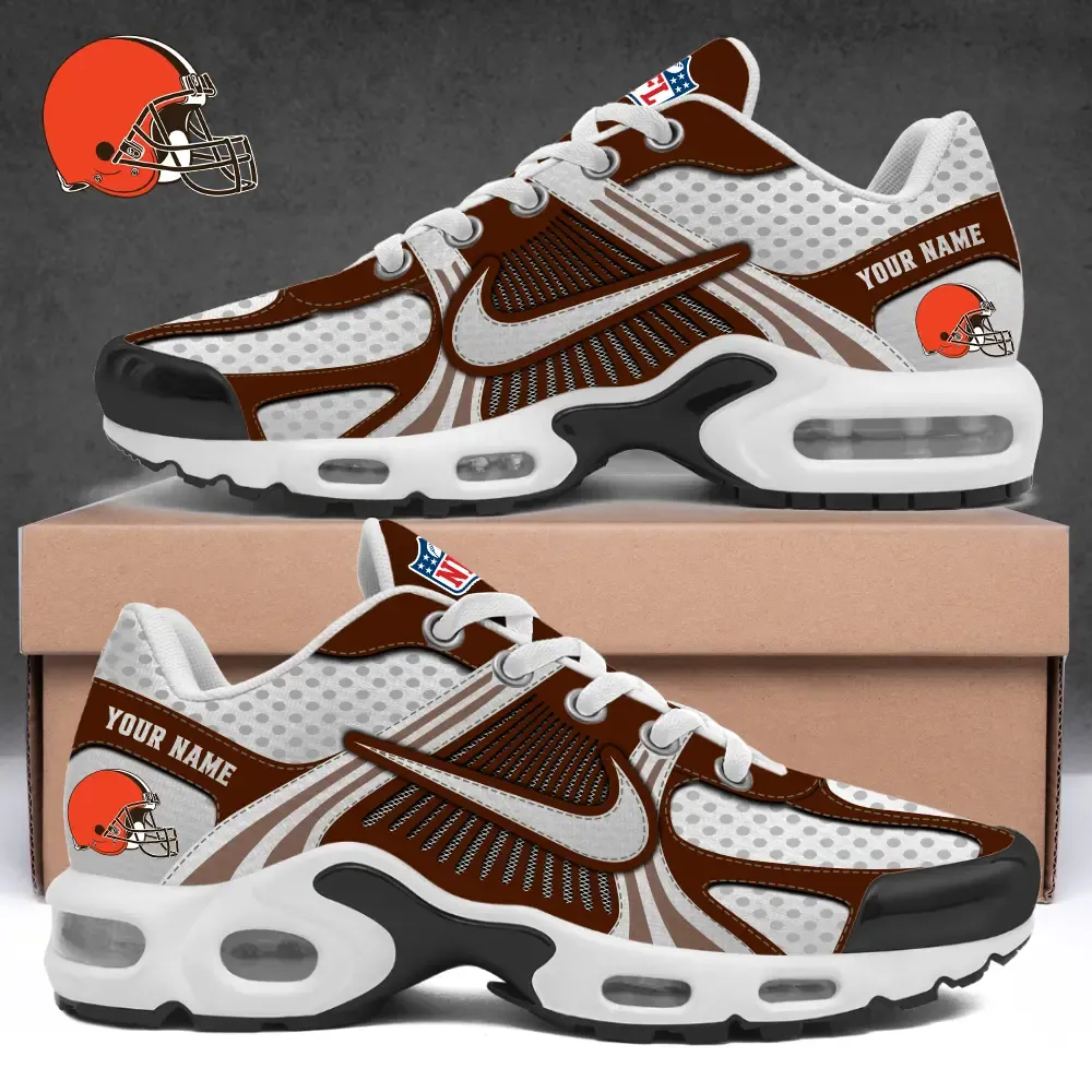 Cleveland Browns New Air Max Plus TN Shoes Air Cushion Sneaker 282HK-3609