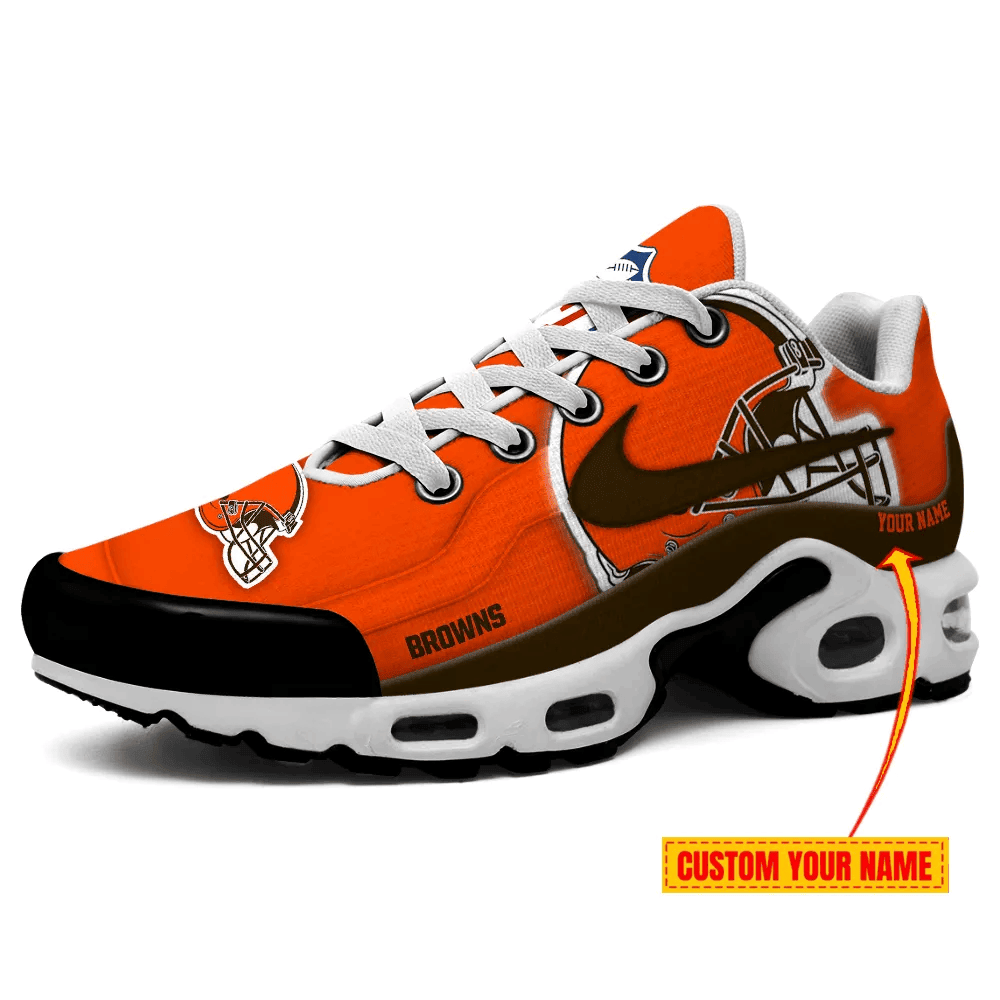 Cleveland Browns Personalized Name Team Mix Colors V1 TN Air Max Shoes Air Cushion Sneakers