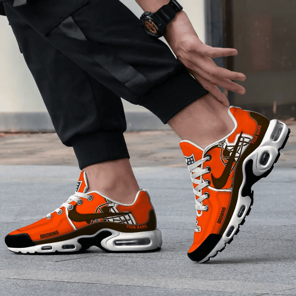 Cleveland Browns Personalized Name Team Mix Colors V1 TN Air Max Shoes Air Cushion Sneakers