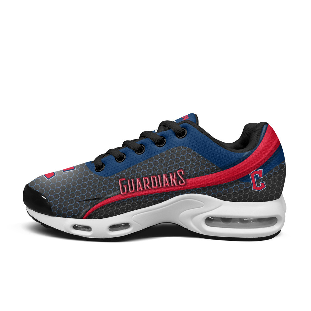 Cleveland Guardians Personalized Name Team Colors Wave Line Beehive Pattern TN Air Max Shoes Air Cushion Sneakers