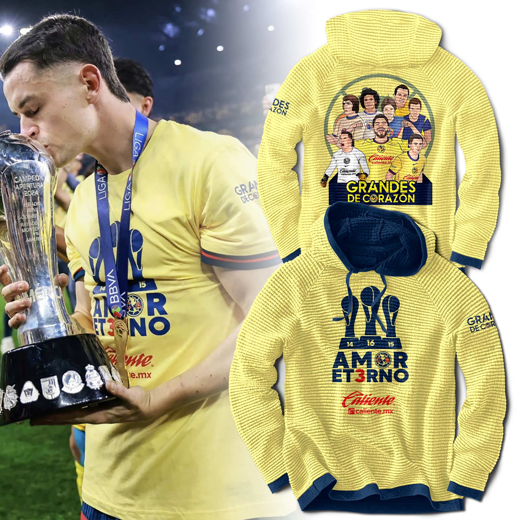 Club Am&Atilde;&fnof;&Acirc;&copy;rica Liga MX Champions Hoodie 