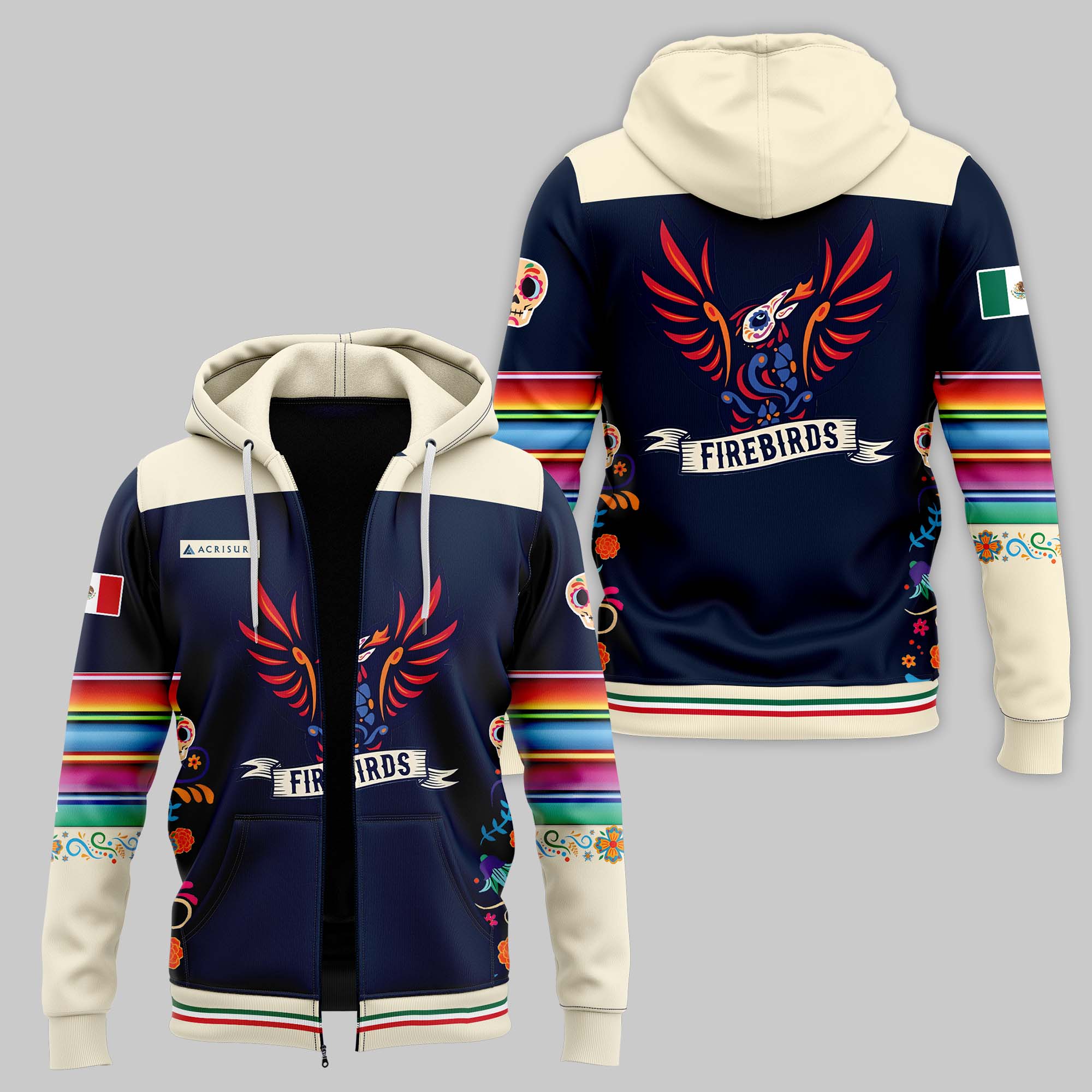 Coachella Valley Firebirds x Dia de los Muertos Night Hoodie 