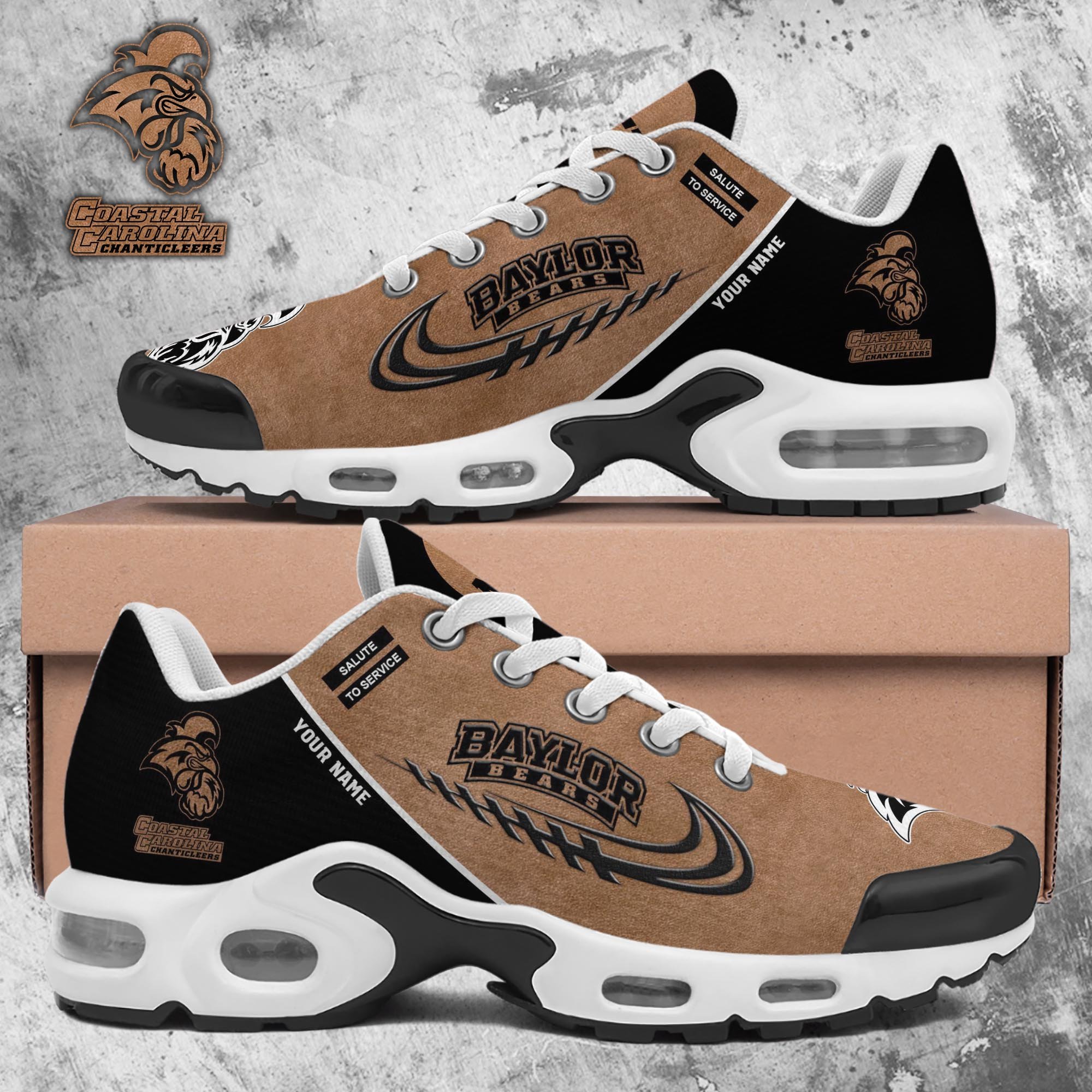 Coastal Carolina Chanticleers TN Shoes 2025 Version Custom Name, Shoes For Football Fans, Fan Gifts PH637