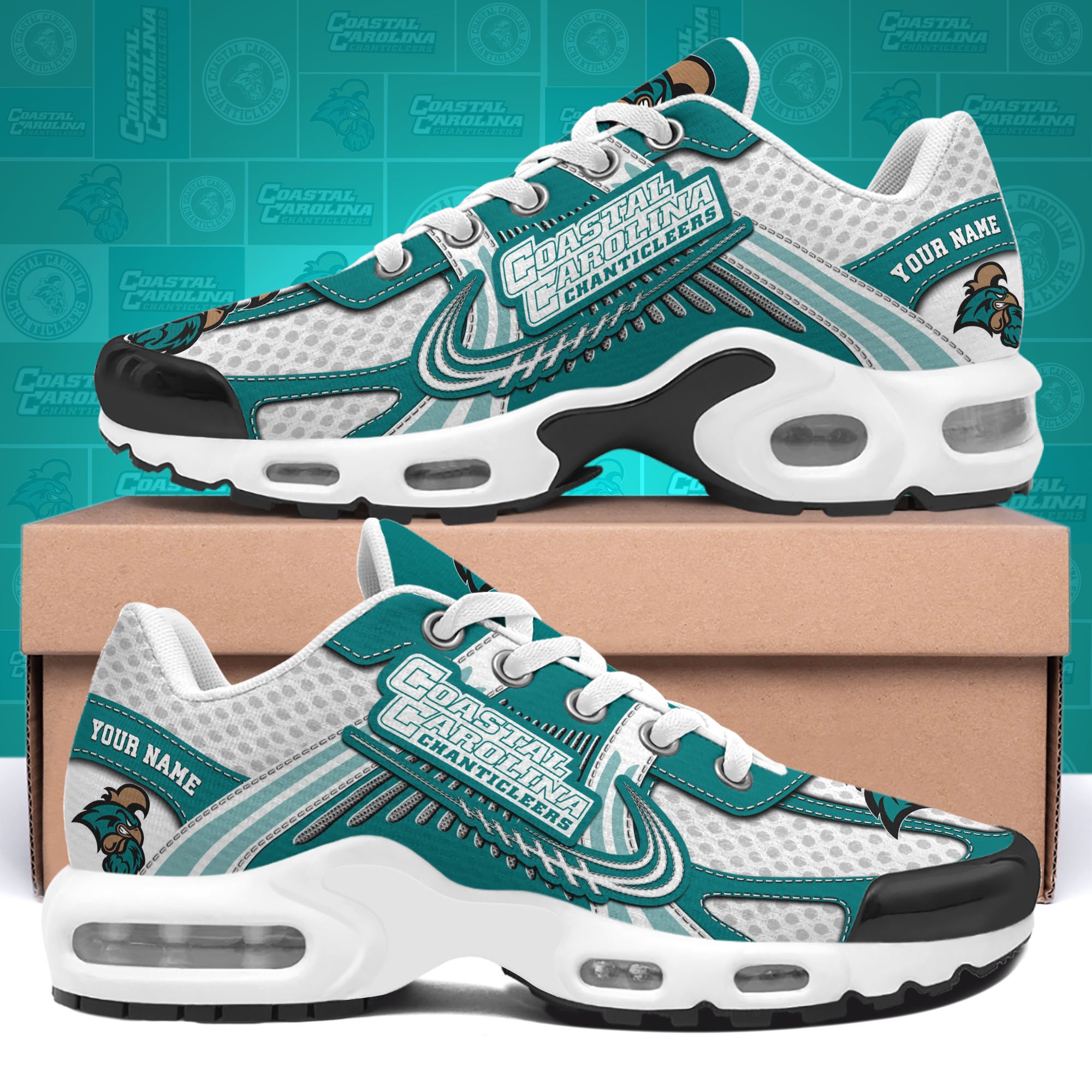Coastal Carolina Chanticleers TN Shoes Custom Your Name, Sport Shoes
