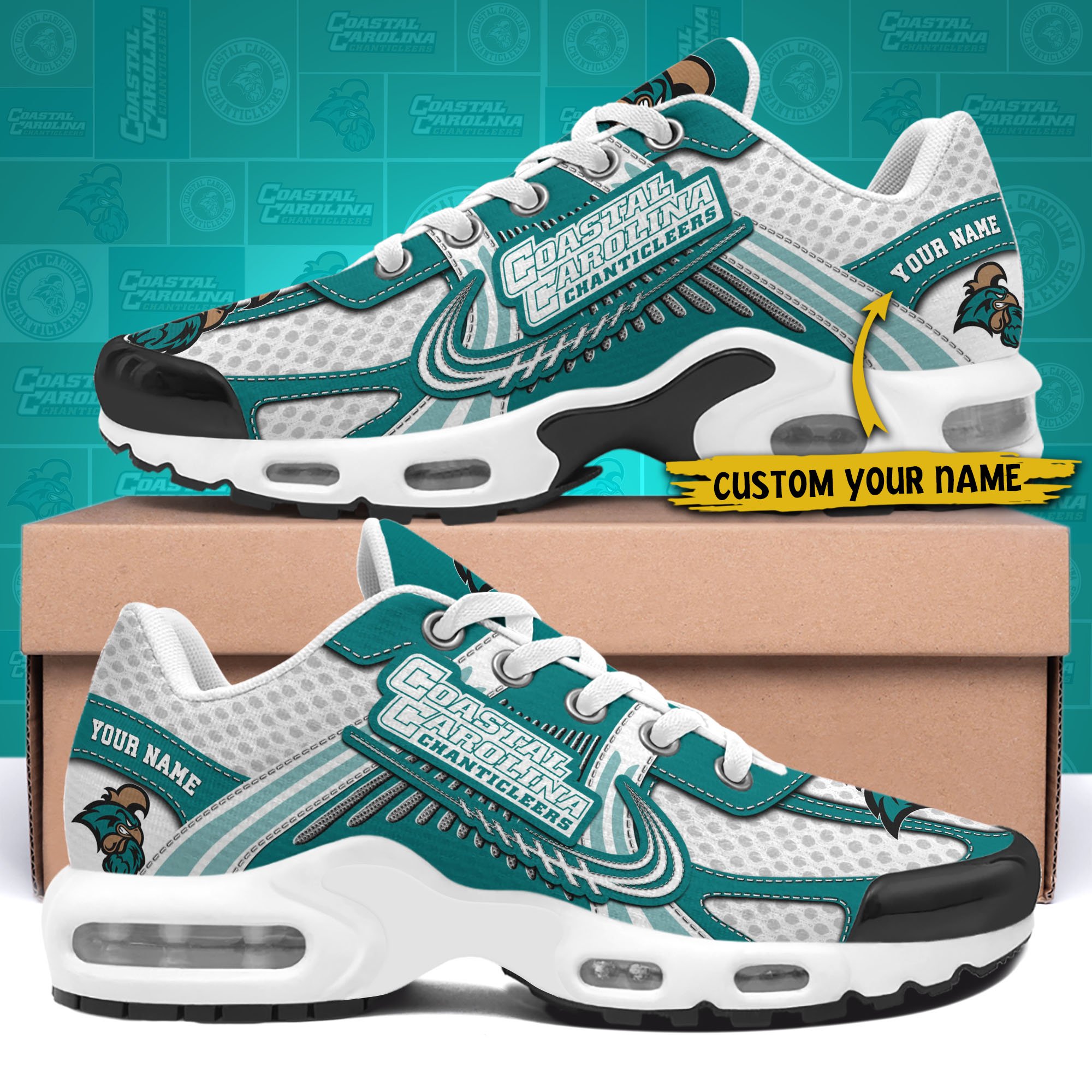 Coastal Carolina Chanticleers TN Shoes Custom Your Name, Sport Shoes
