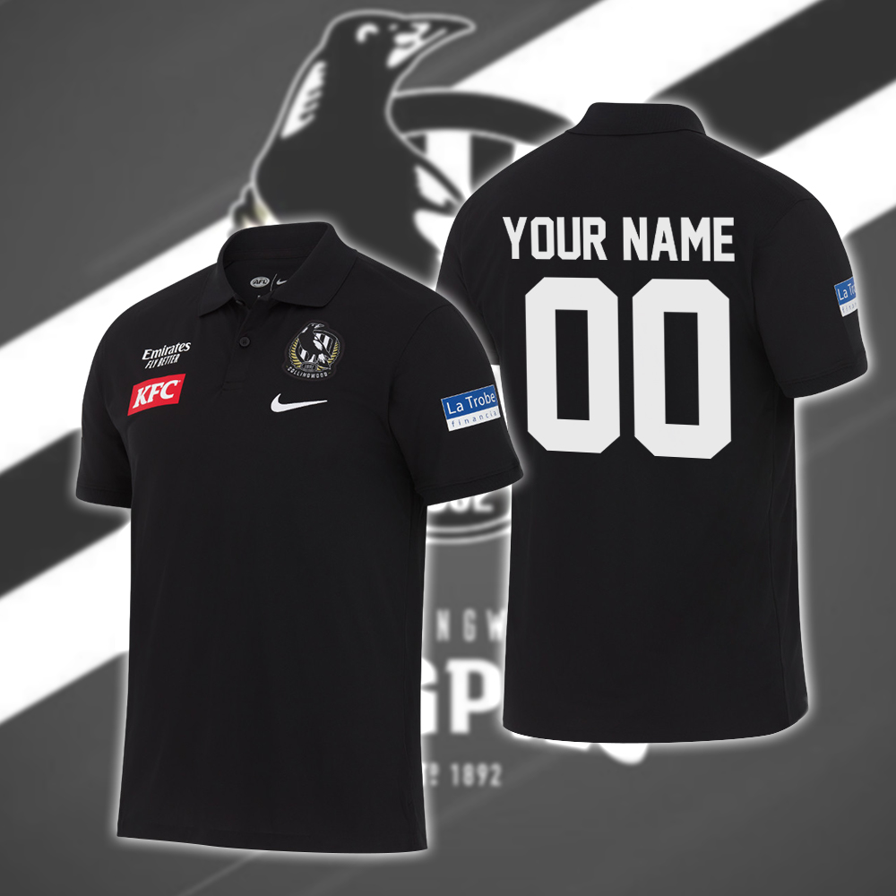 Collingwood    Polo Shirt Custom Name Custom Number Limited 