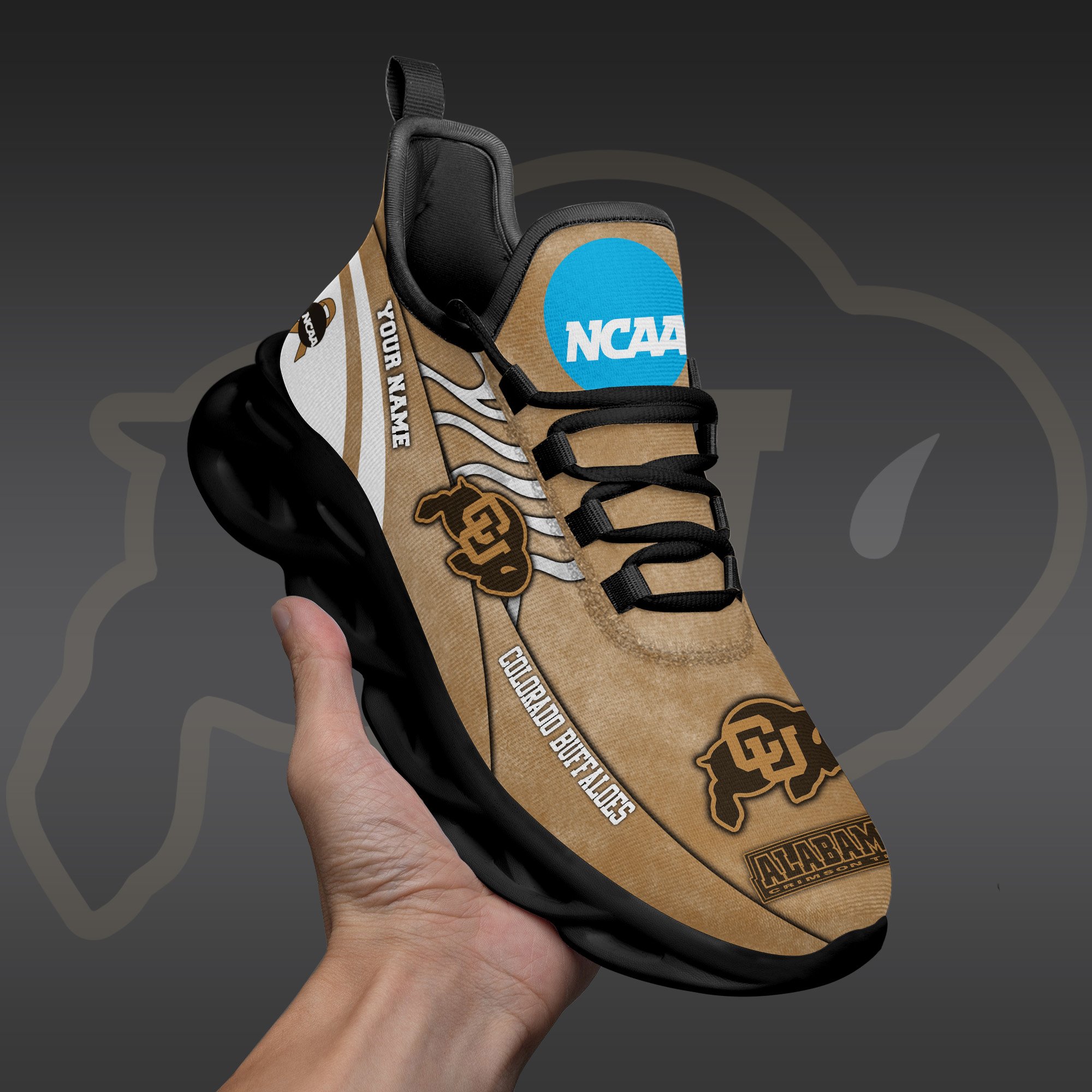 Colorado Buffaloes Black Max Soul Shoes 2025 Versions Custom Your Name And Number 312