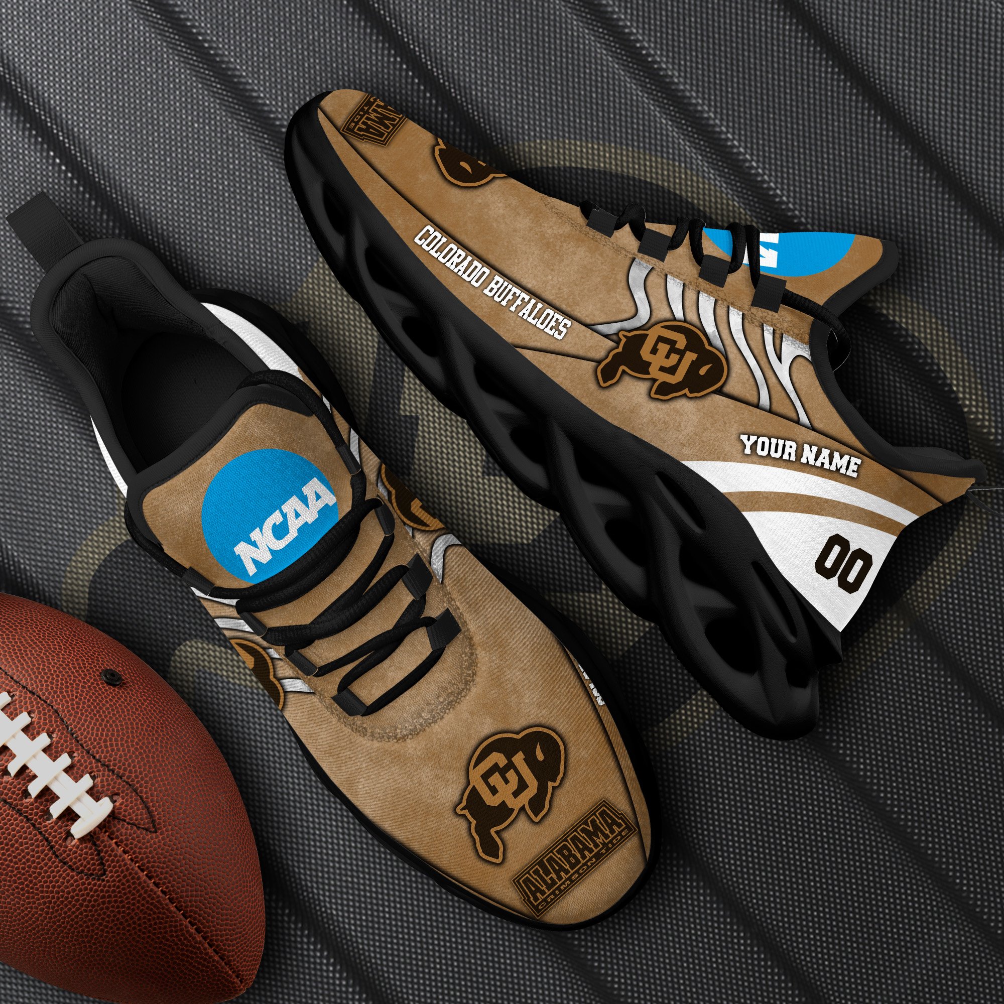 Colorado Buffaloes Black Max Soul Shoes 2025 Versions Custom Your Name And Number 312