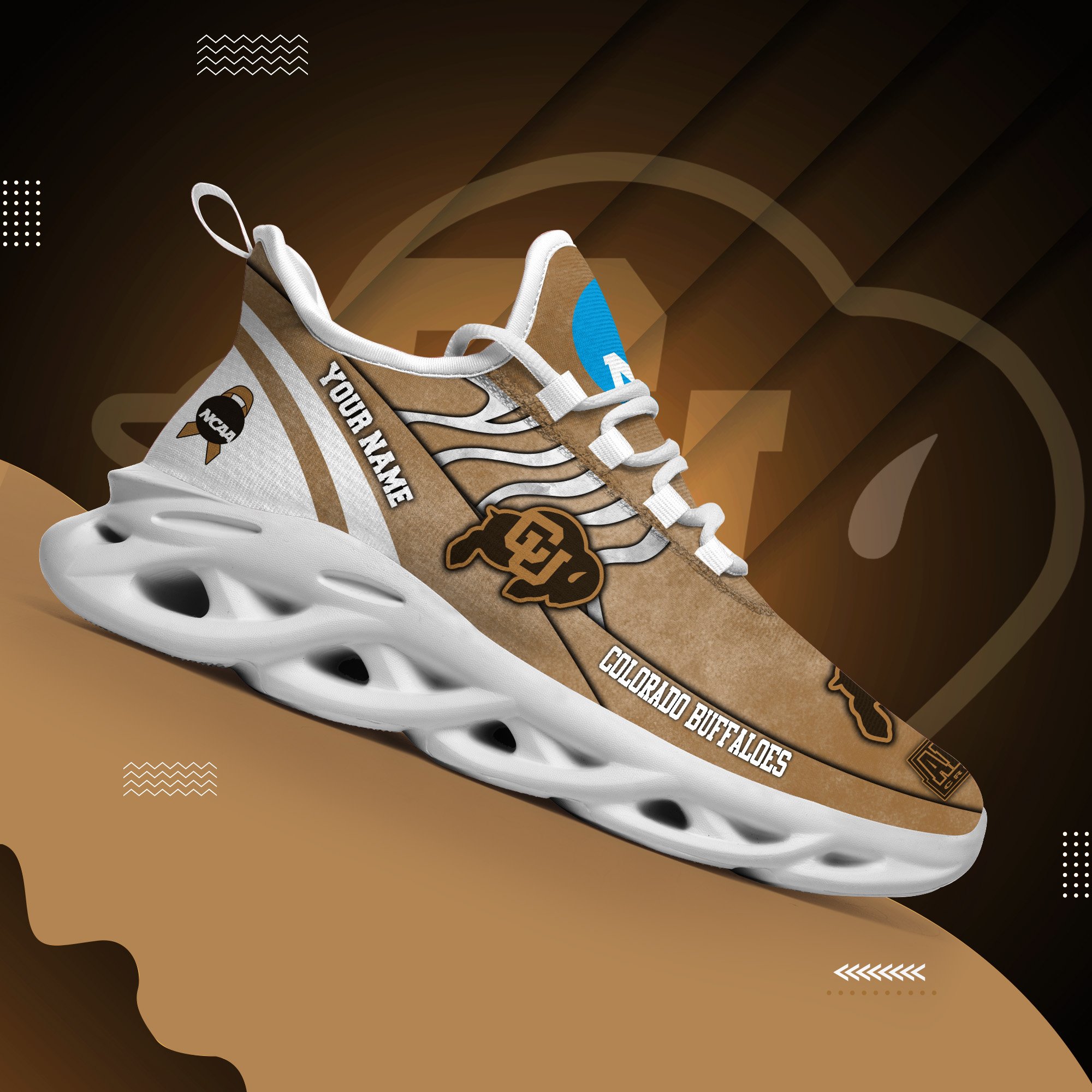 Colorado Buffaloes Black Max Soul Shoes 2025 Versions Custom Your Name And Number 312