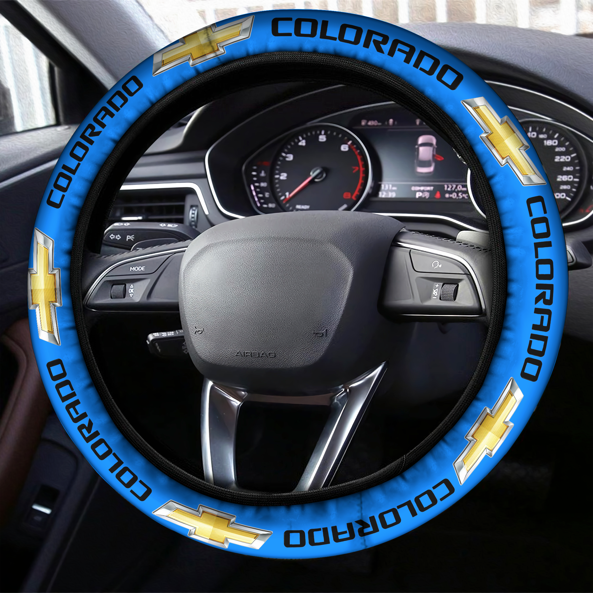 Colorado Chevrolet Steering Wheel Cover Blue 