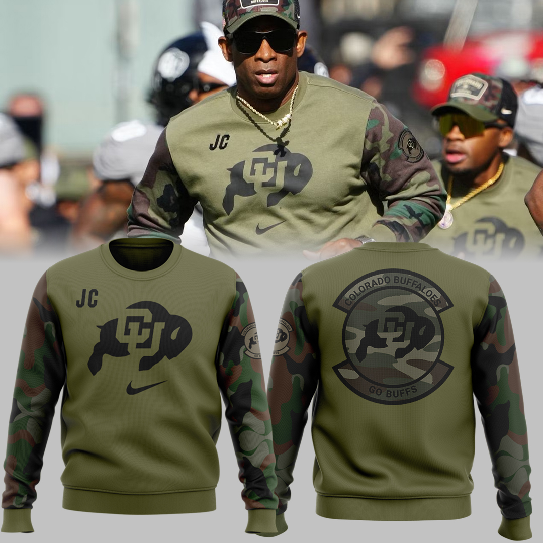 Colorado Football Coach Prime Combo Sweatshirt Veterans 
