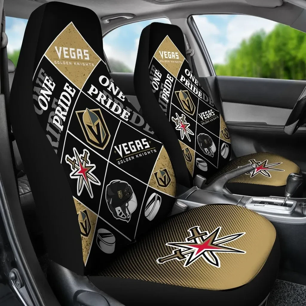 Colorful Pride Flag Vegas Golden Knights Car Seat Covers