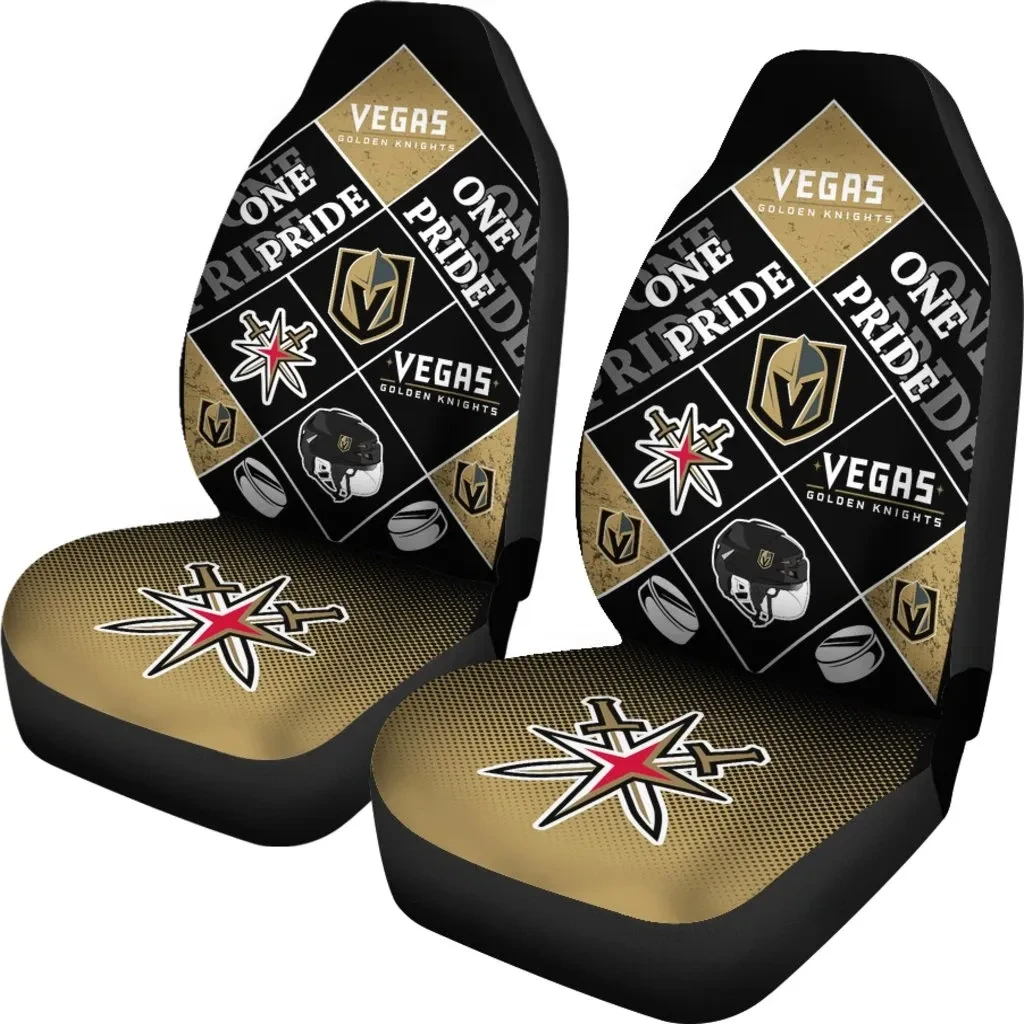 Colorful Pride Flag Vegas Golden Knights Car Seat Covers