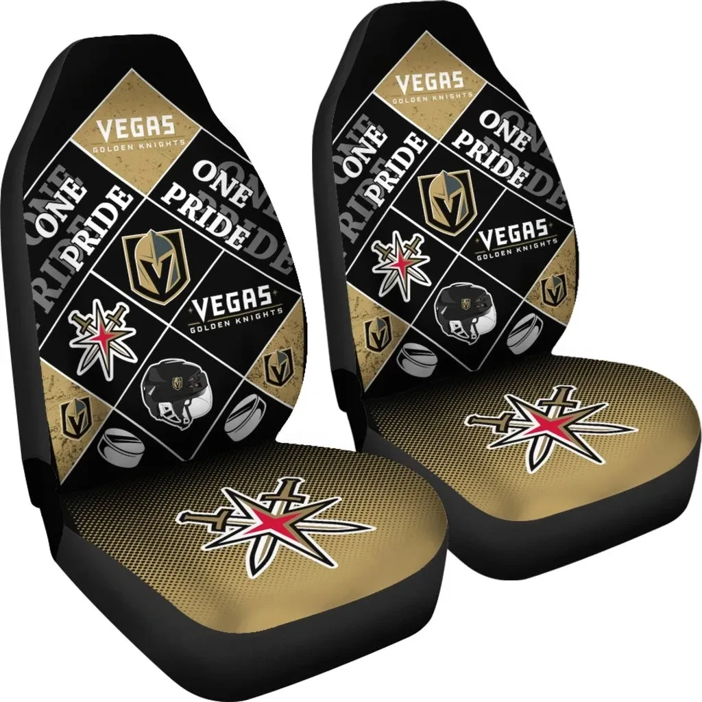 Colorful Pride Flag Vegas Golden Knights Car Seat Covers