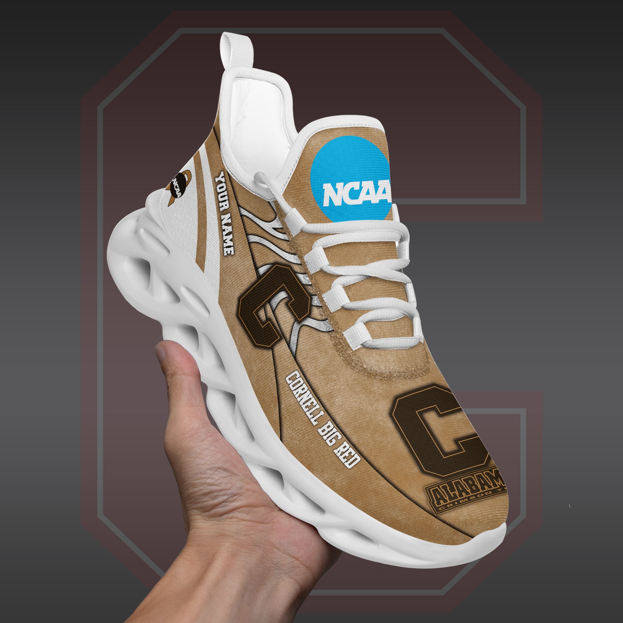 Cornell Big Red Black Max Soul Shoes 2025 Versions Custom Your Name And Number 312