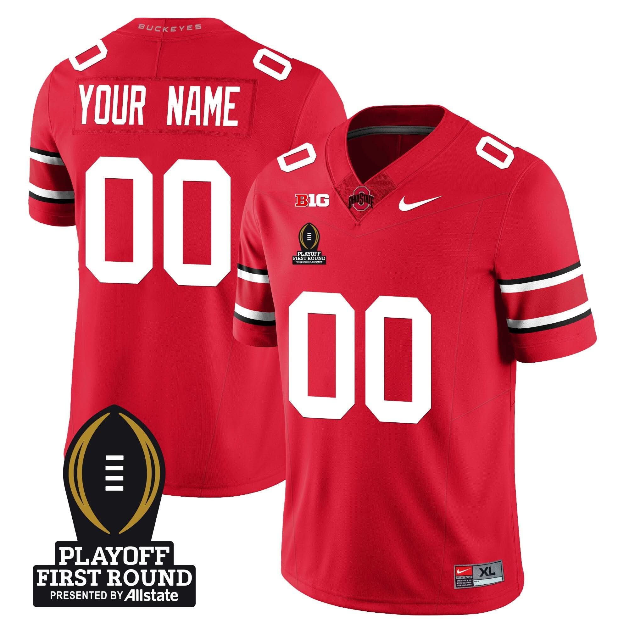 Custom Ohio State Buckeyes Football - Playoff First Round Patch