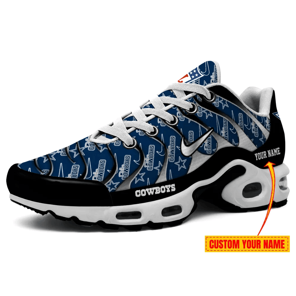 Dallas Cowboys Personalized Name Team Mix Colors V5 TN Air Max Shoes Air Cushion Sneakers