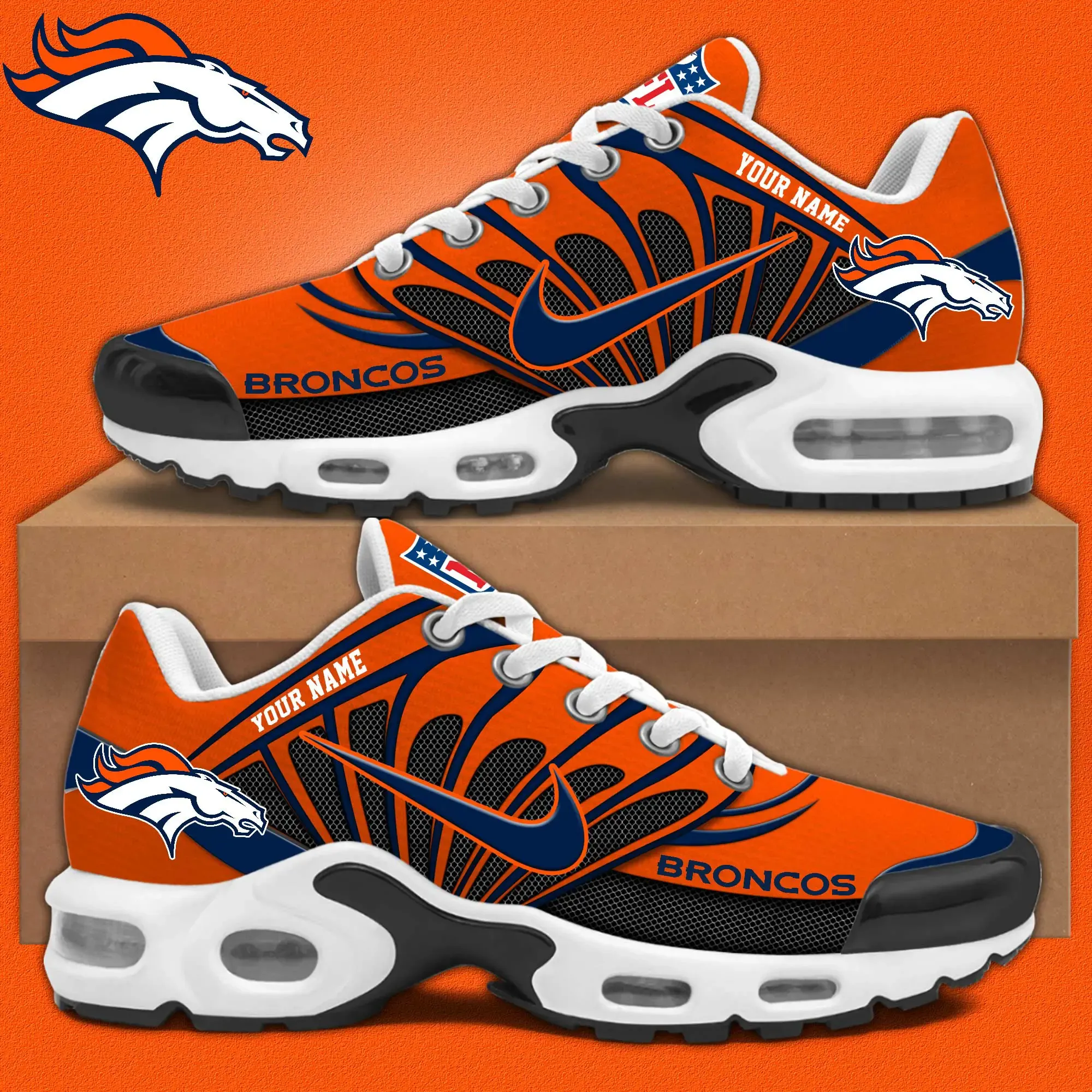 Denver Broncos New Air Max Plus TN Shoes Air Cushion Sneaker 876HM-1861