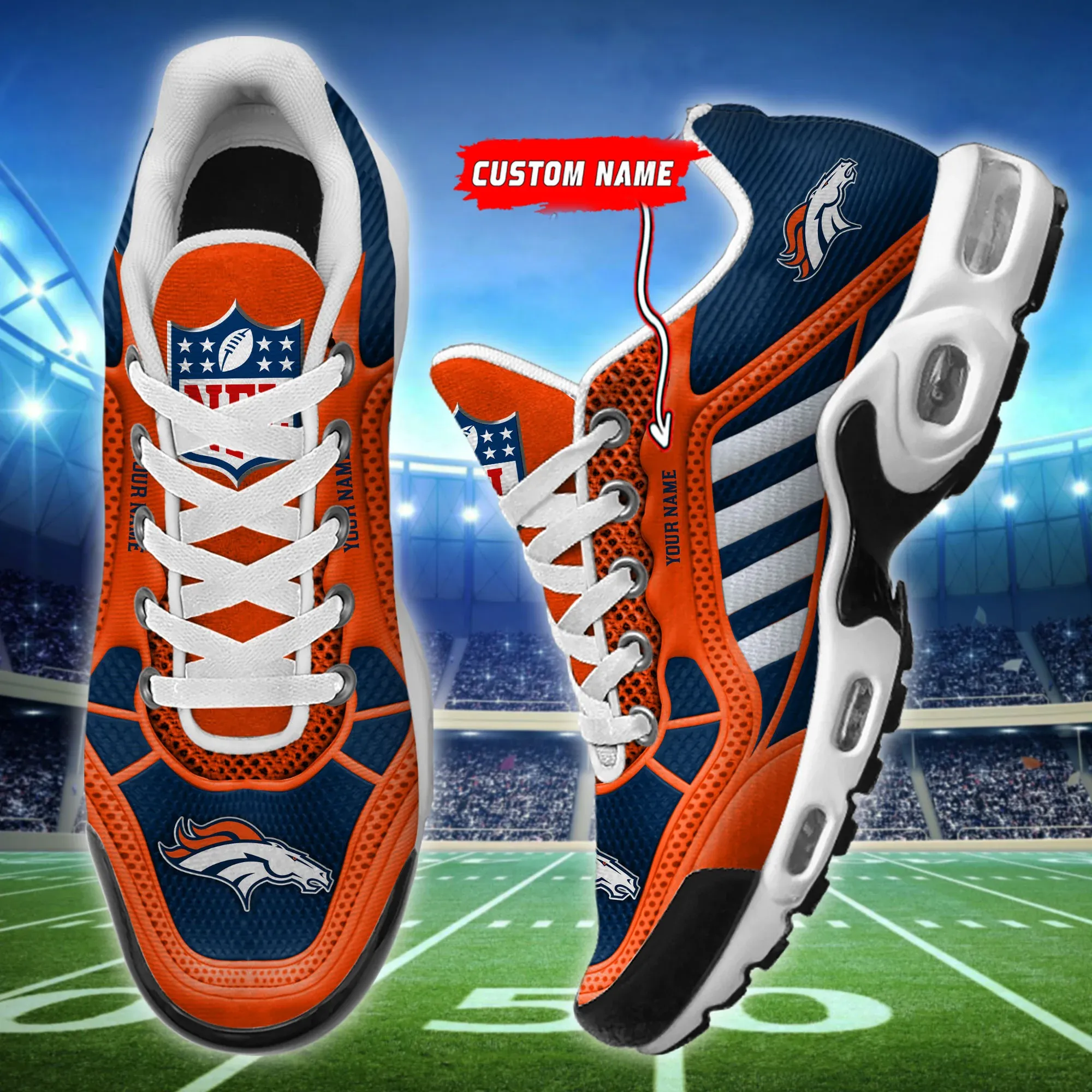 Denver Broncos Personalized New Air Max Plus TN Shoes Air Cushion Sneaker 587RE-8678