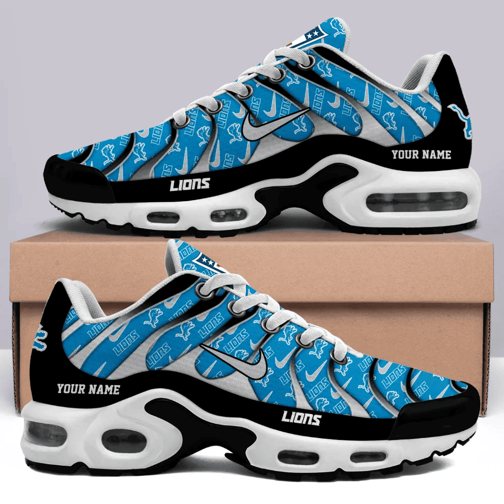 Detroit Lions Personalized Name Team Mix Colors V5 TN Shoes Air Cushion Sneakers