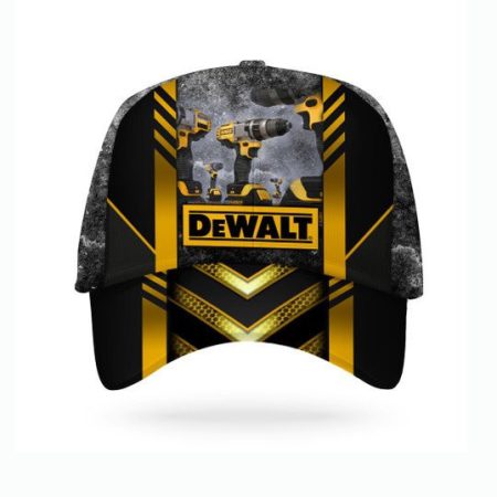 Dewalt Many Heavy Equipment Machines Art Logo Printed Hat 