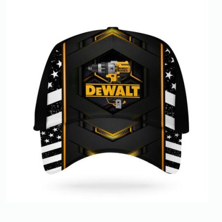 Dewalt Us Flag Dw Mechanic Tool Brand Printed Hat 