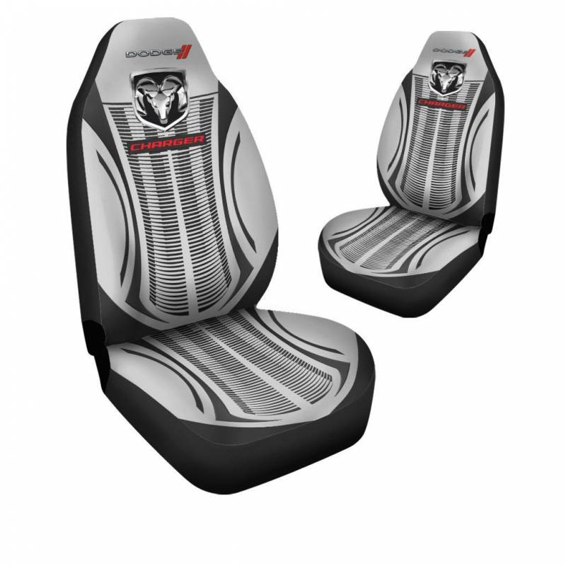 Dodge Charger NTA Car Seat Cover (Set of 2) Ver 1 (grey) 