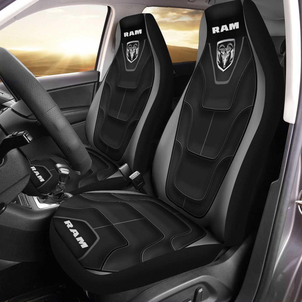 Dodge Ram Lph-Ha Car Seat Cover (Set Of 2) Ver 5 (Grey)