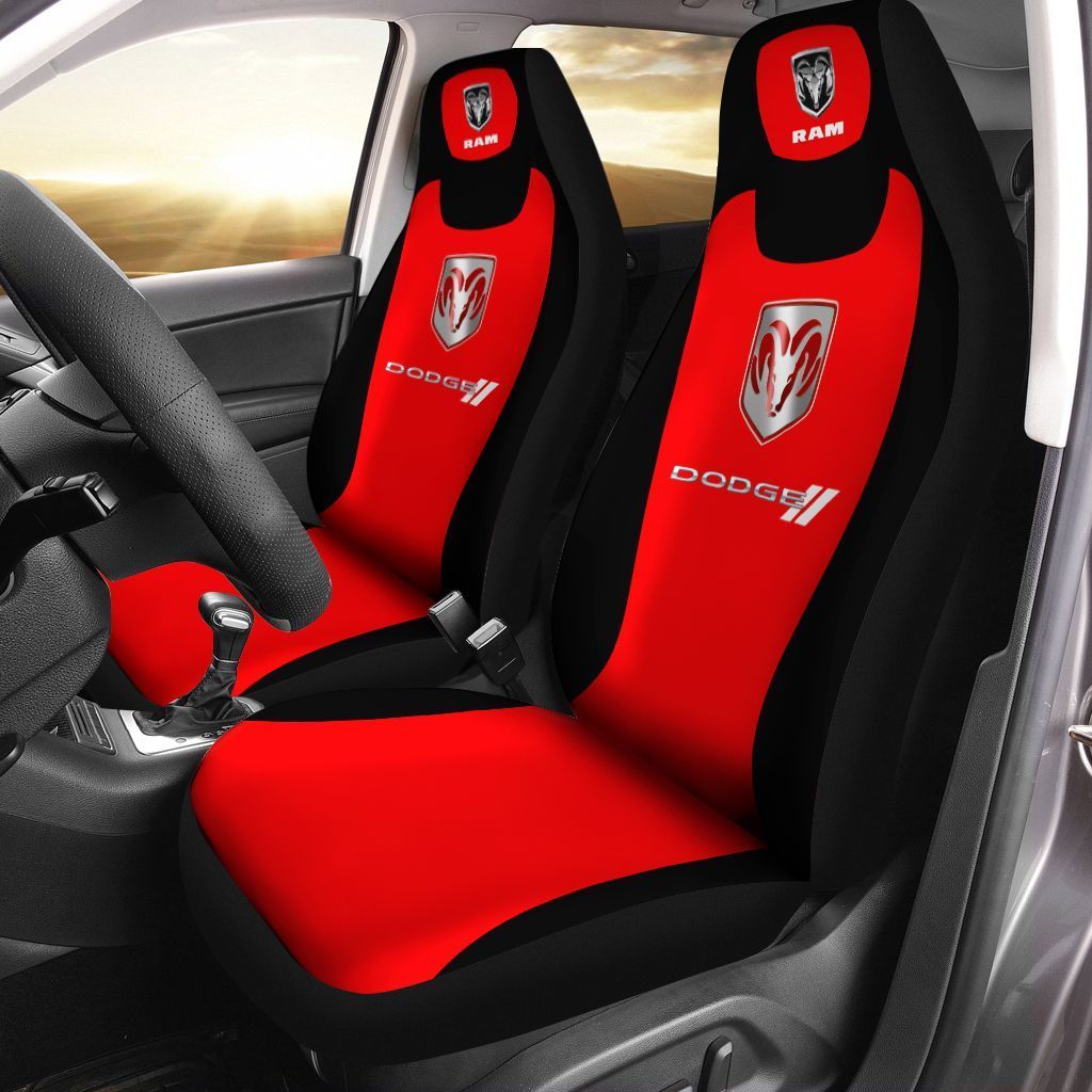 Dodge Ram Nct Car Seat Cover (Set Of 2) Ver 2 (Red)