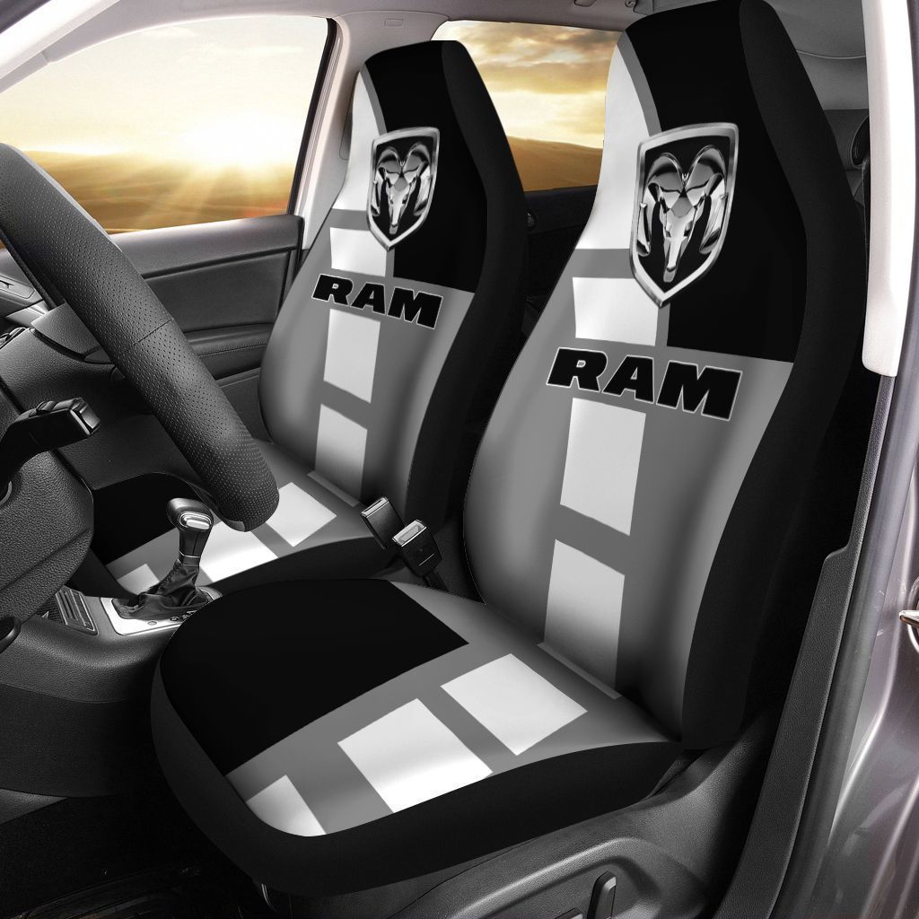 Dodge Ram Nct-Hl Car Seat Cover (Set Of 2) Ver 5 (Grey)