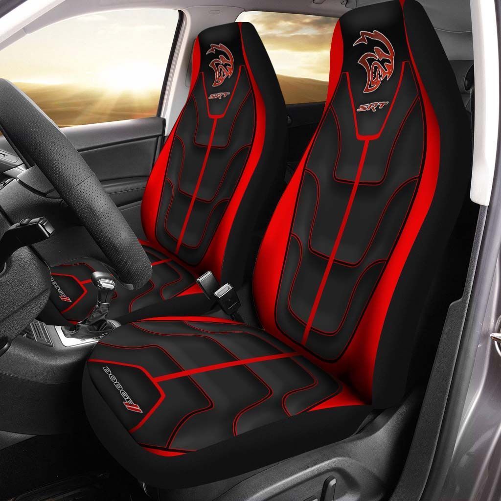 DODGE SRT AN-VA Car Seat Cover (Set of 2) Ver 1 (Red) 