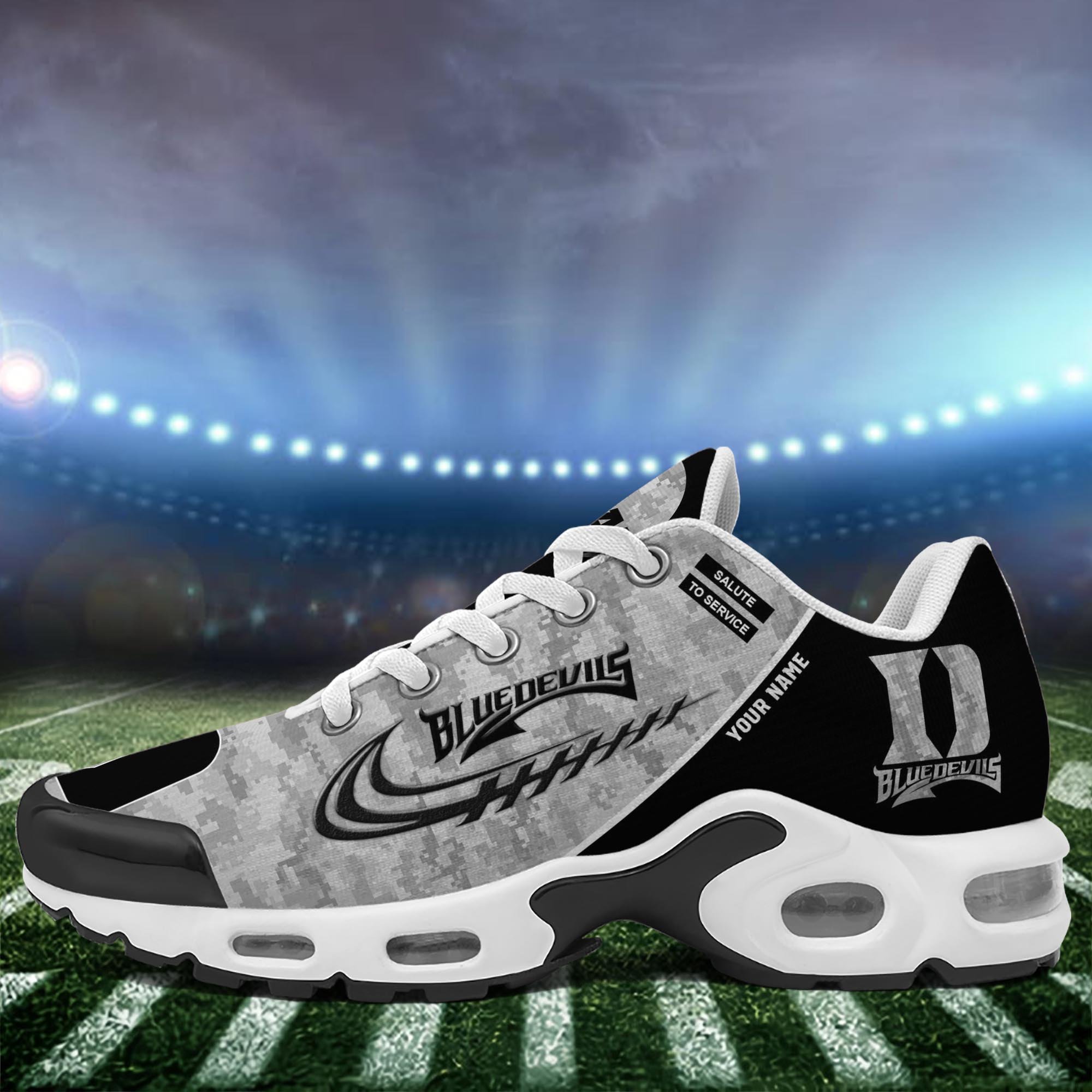Duke Blue Devils TN Shoes 2025 Version Custom Name, Camouflage Shoes PH585