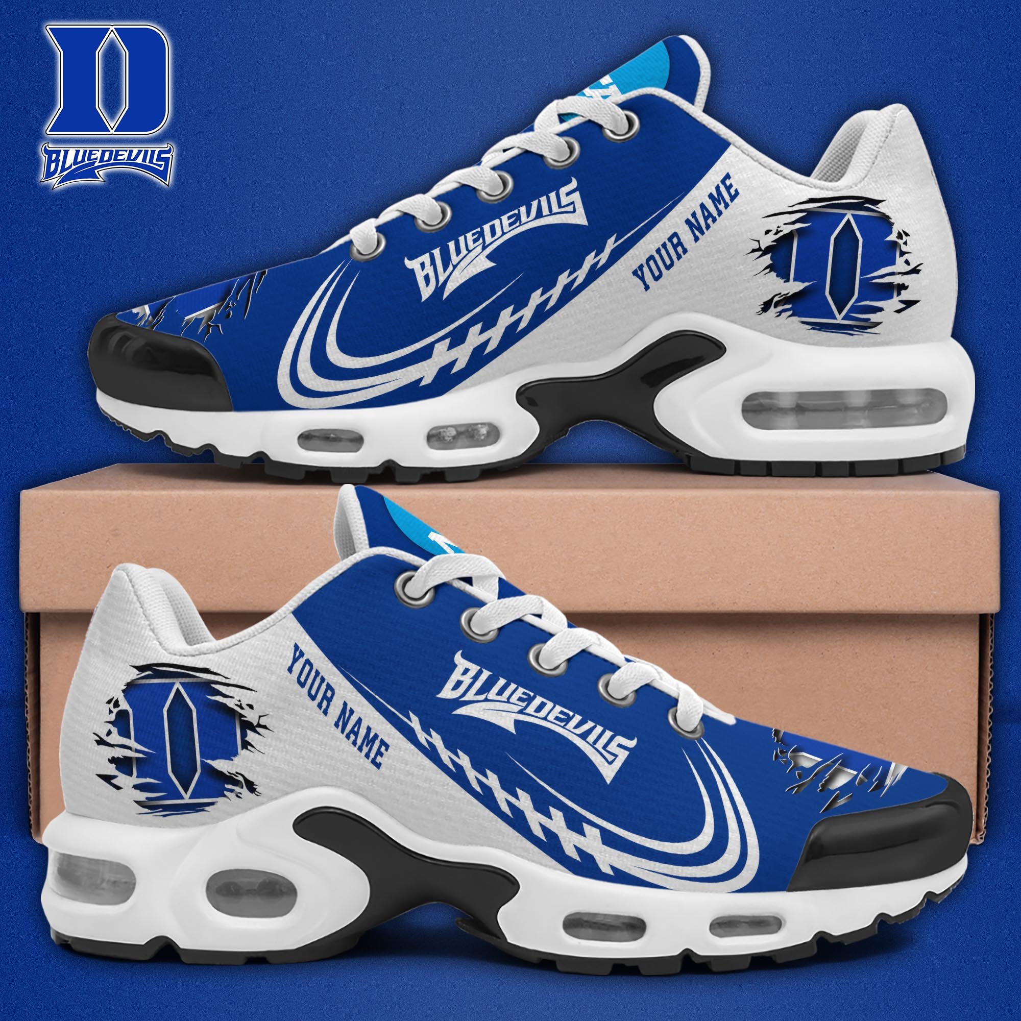 Duke Blue Devils TN Shoes 2025 Version Custom Name 
