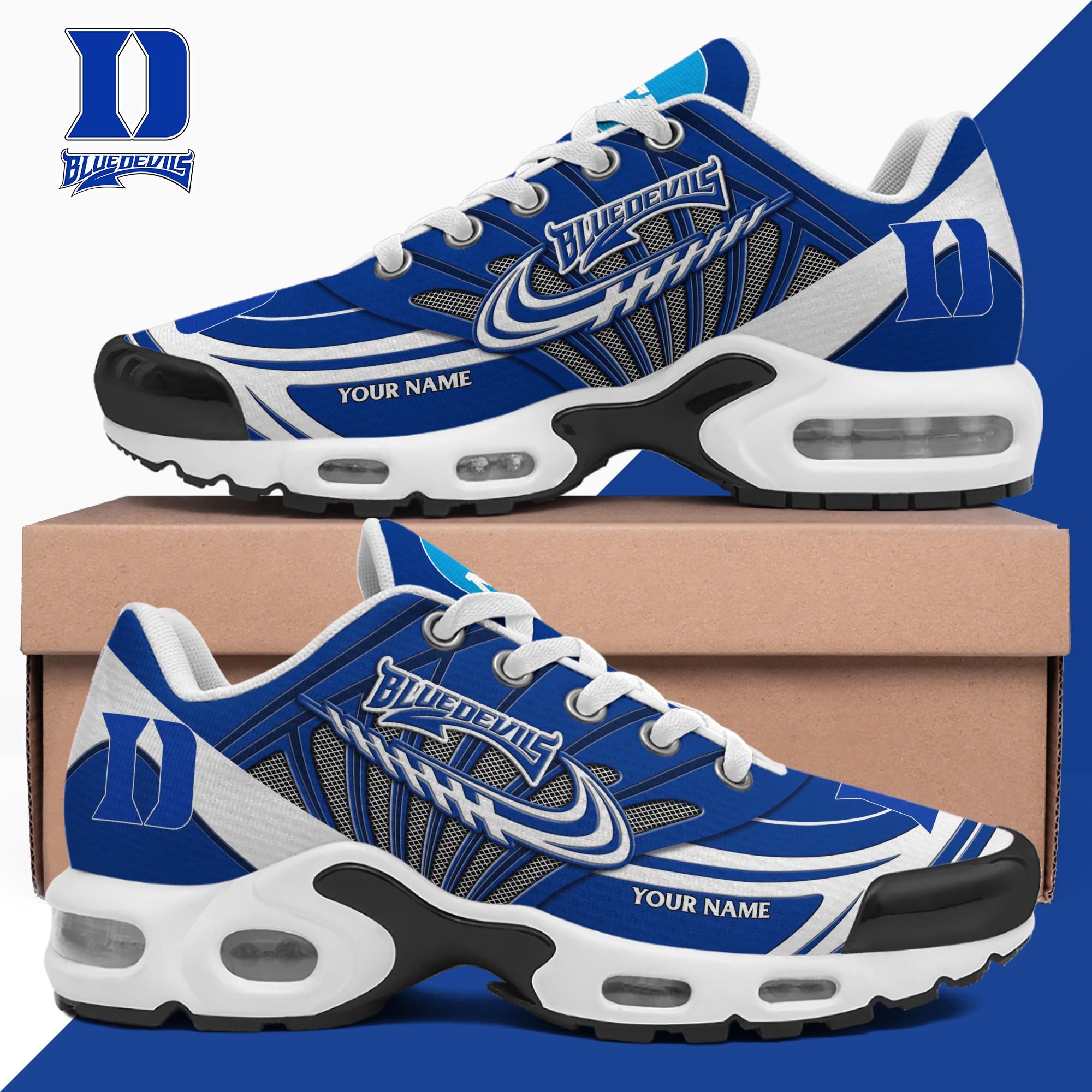 Duke Blue Devils TN Shoes 2025 Version Custom Your Name 