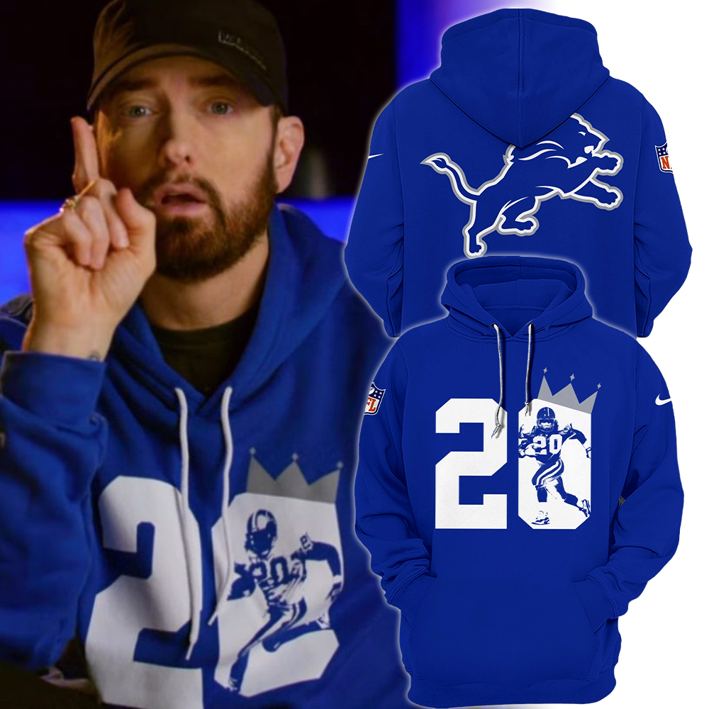 Eminem x Detroit Lions Hoodie   2023 Playoff 