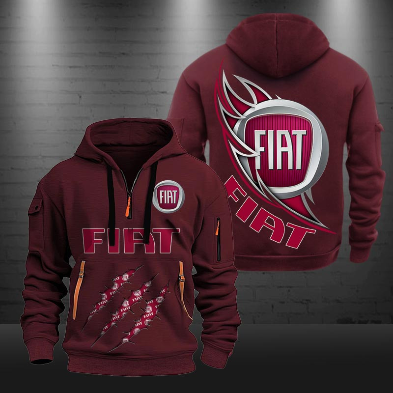 Fiat New Zip Hoodie 0439 Multicolor 