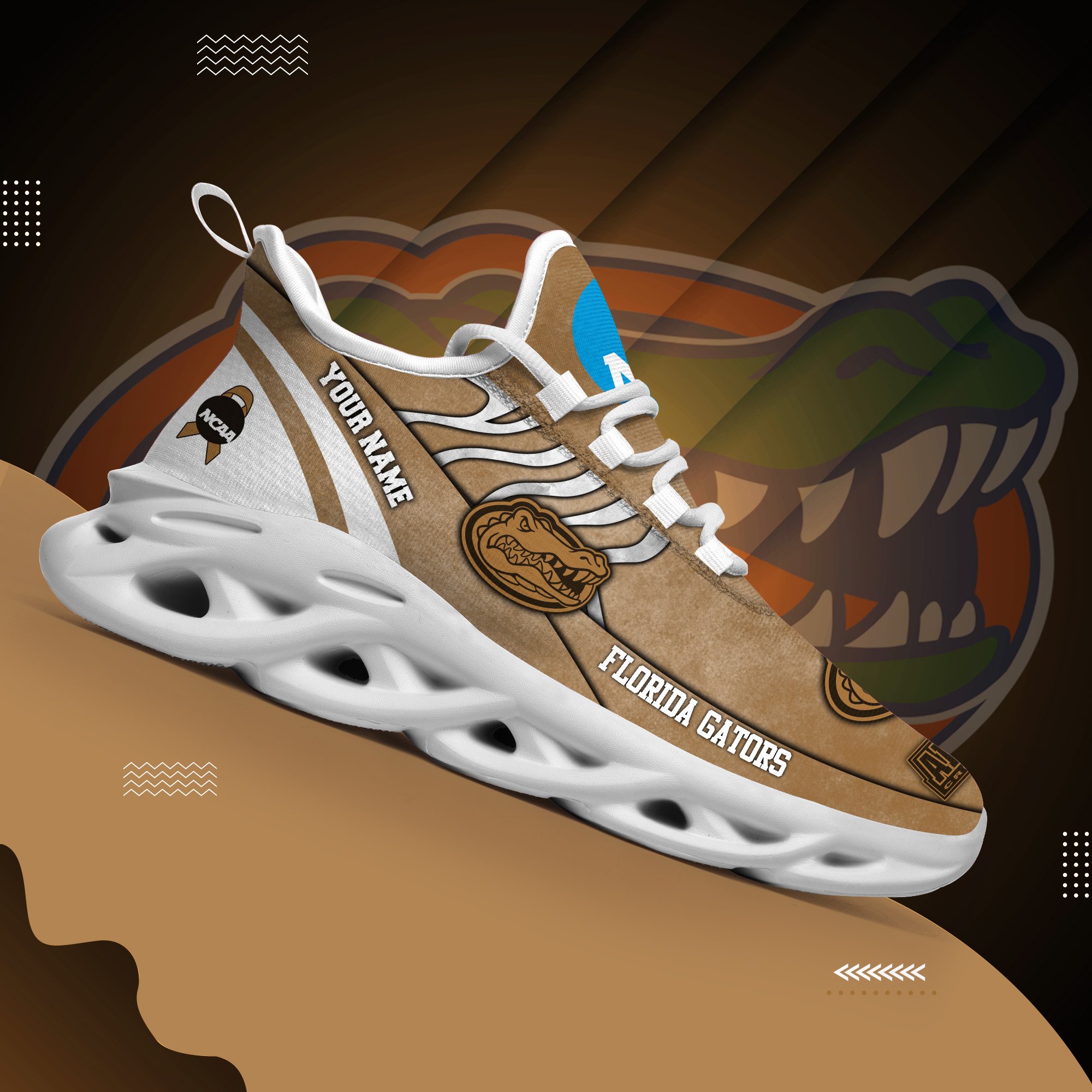 Florida Gators Black Max Soul Shoes 2025 Versions Custom Your Name And Number 312