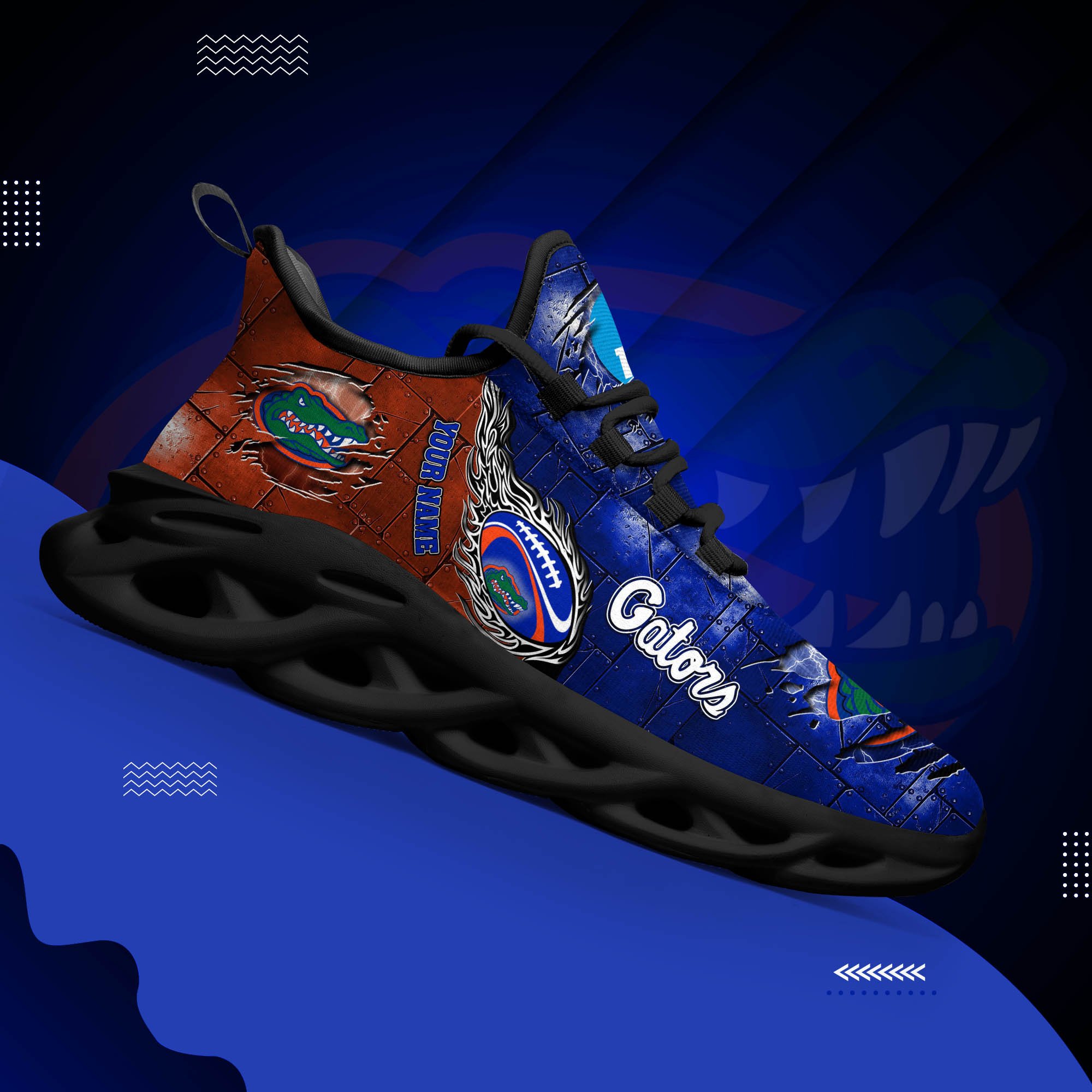 Florida Gators Black Max Soul Shoes 2025 Versions, White Max Soul Shoes Custom Your Name PH879