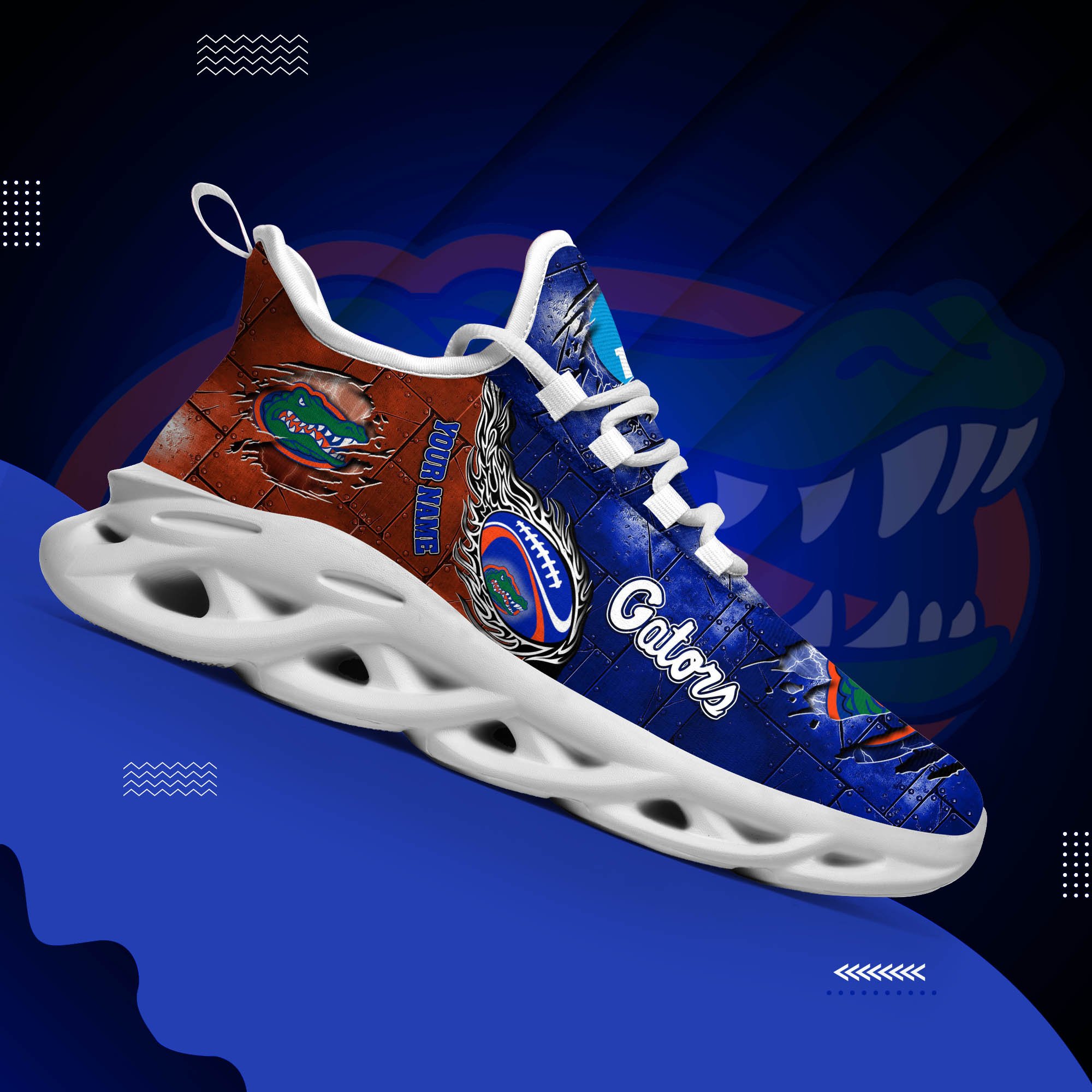 Florida Gators Black Max Soul Shoes 2025 Versions, White Max Soul Shoes Custom Your Name PH879